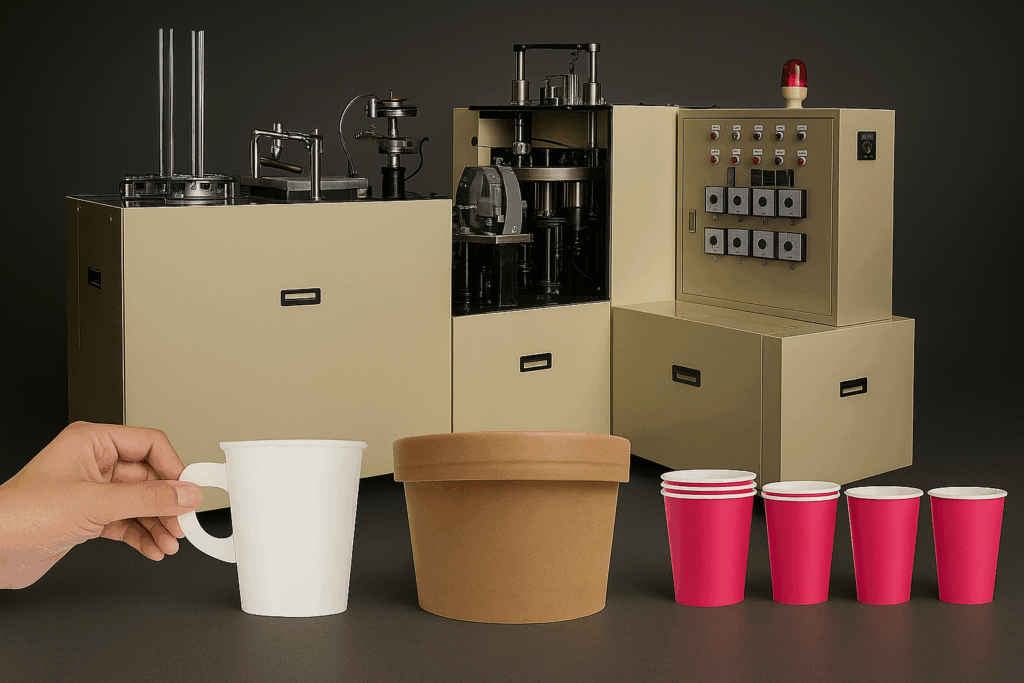 Medium speed paper cup production machine