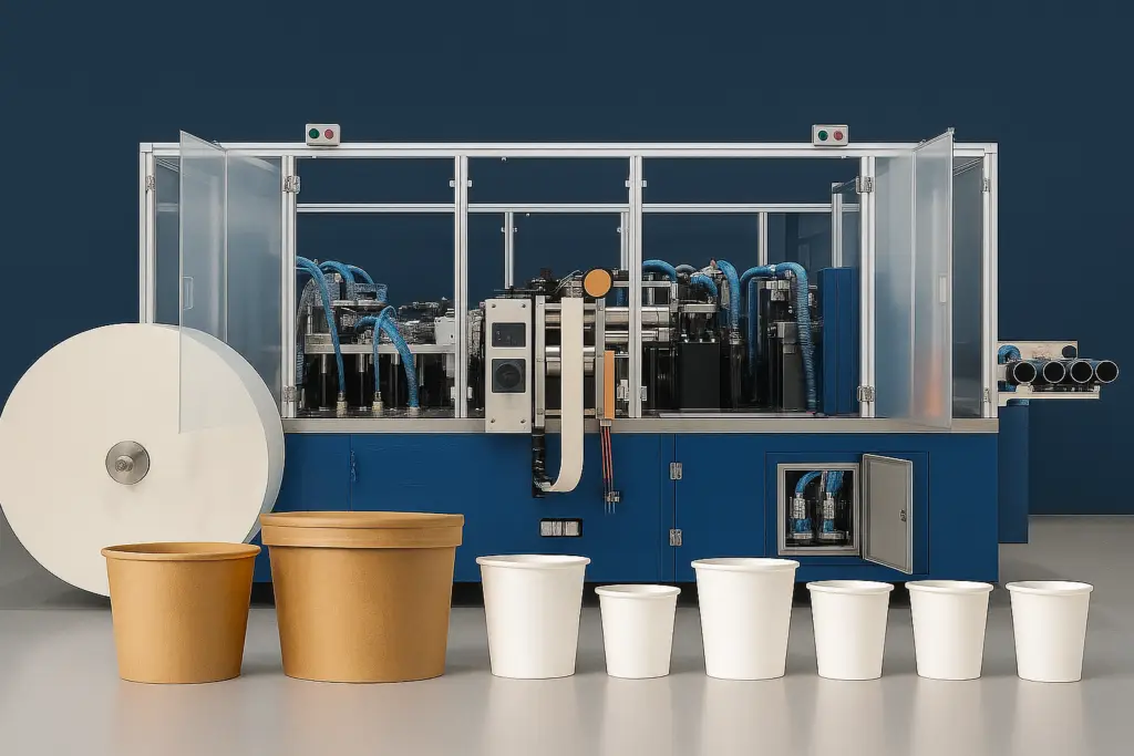 WSGP1700 high speed paper cup forming machine producing 180 to 200 cups per minute by WOOSUNG Machinery