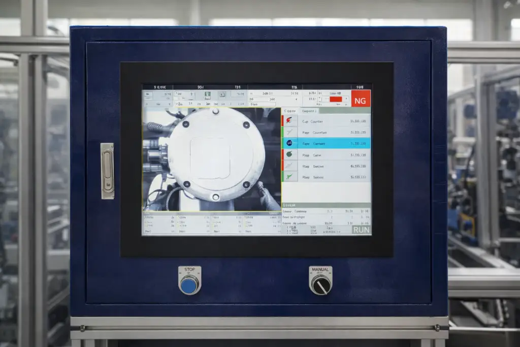 Vision quality inspection system integrated in high speed paper cup forming machine – Woosung Machinery Co Korea