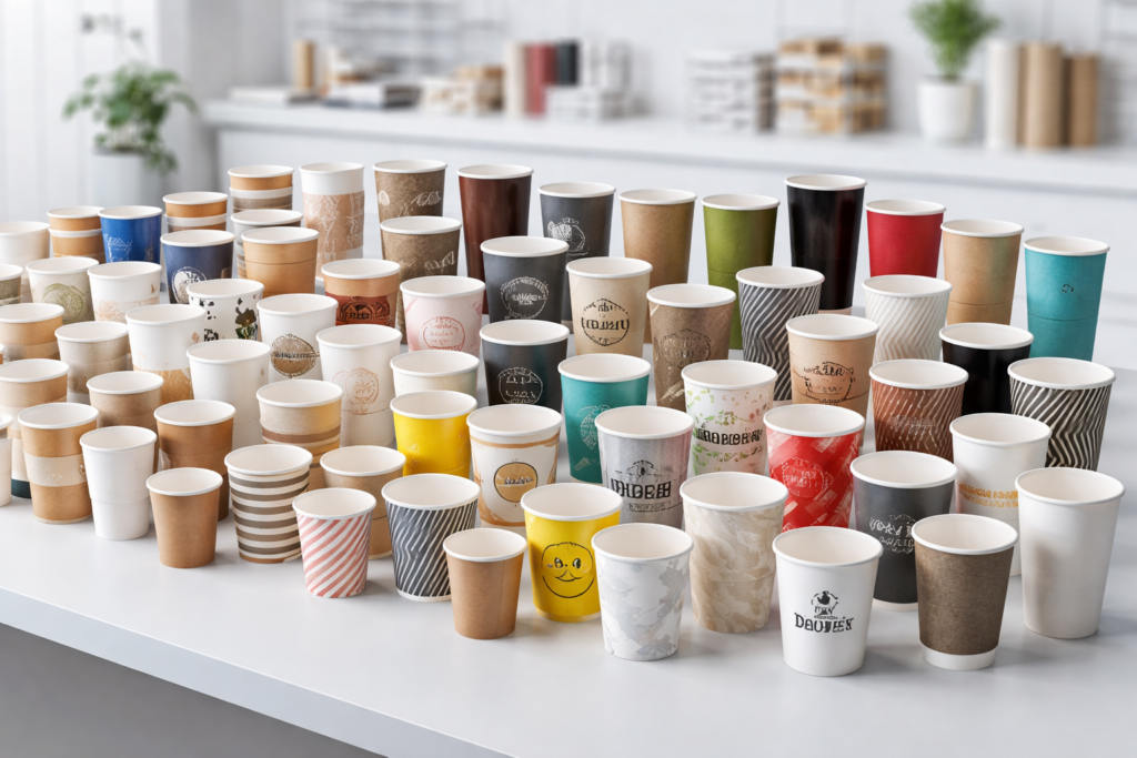 Disposable paper cups produced by high speed paper cup forming machine – Woosung Machinery Co Korea