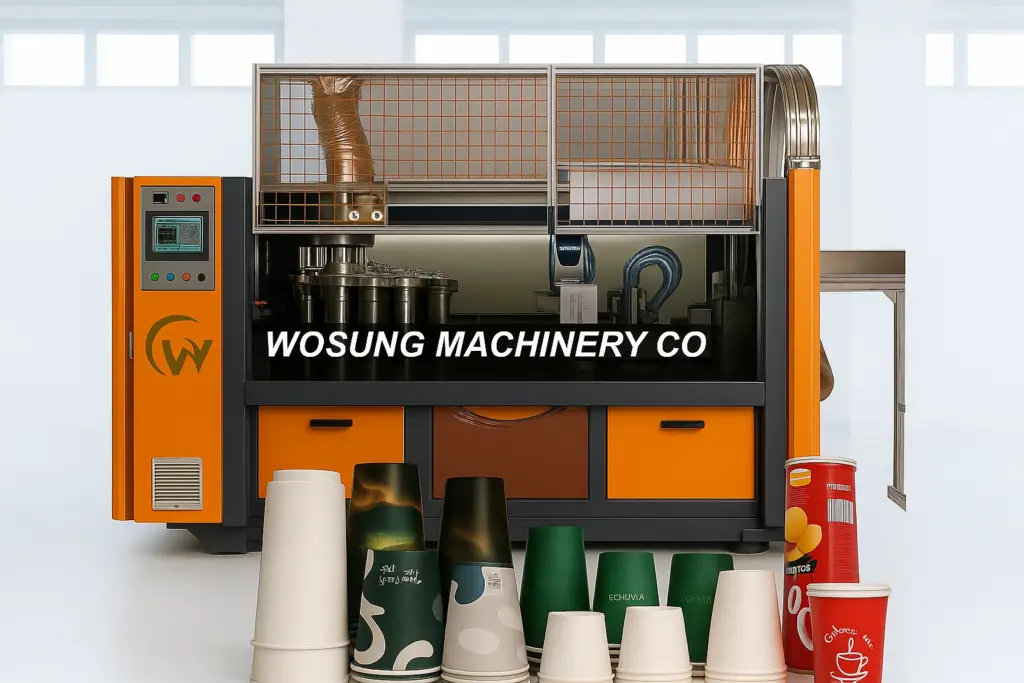 Super SH-K01 high speed paper cup machine engineered in Korea since 1979, producing 150–160 pcs per minute with durable mechanical system