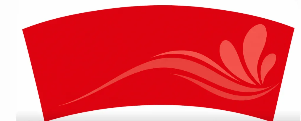 Printed paper cup sidewall blank after punching