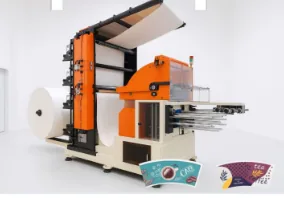SH-K100B three color inline printing and punching machine for paper cup production