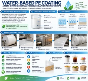 Water-based PE coating for paper cups showing coating process, barrier performance and applications
